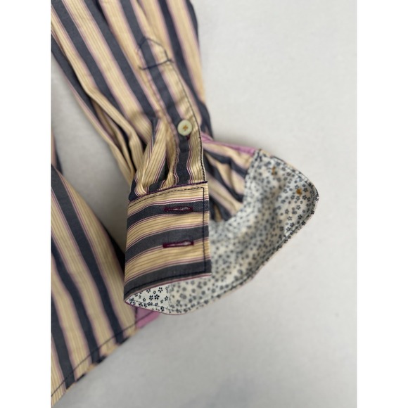 Tommy Bahama Jeans Shirt Mens XL Colorful Yellow Gray Cotton - Picture 5 of 7